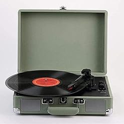 Gramophone, Tourne-Disque Portable Tourne-Disque Vintage Gramophone Valise avec Haut-Parleur Stéréo Bluetooth 3 Vitesses Prend en Charge La Sortie USB/RCA/Prise - Les Beatles, Paul McCartney, John Lennon, RIngo Starr, George Harrison