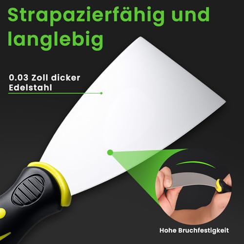 Sentoo Kartuschenpresse Set, Silikon-Kartuschenpistole und Werkzeug zum Entfernen von Dichtungsmasse, Fugenschaber für Badezimmer, Küche, Boden, Fenster, Spülbeckenfugen, Rahmen