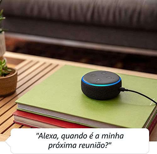 Echo Dot (3ª Geração): Smart Speaker com Alexa - Cor Preta + Smart Lâmpada Wi-Fi Positivo, LED 9W, B