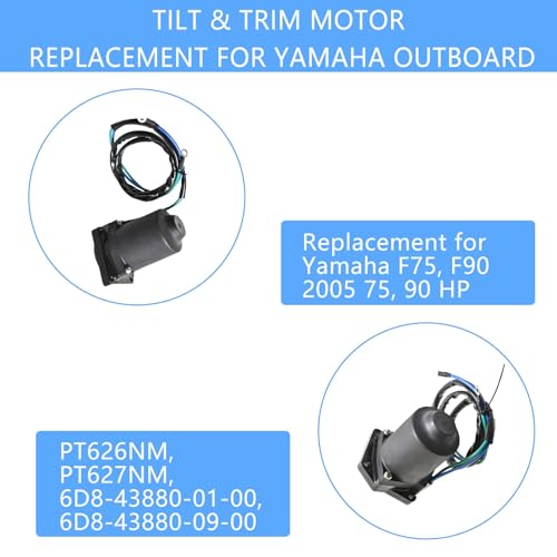 Image of WFLNHB Tilt Trim Motor Replacement for Yamaha Outboard F75 F90 2005-2018 6D8-43880-01-00 6D8-43880-09-00