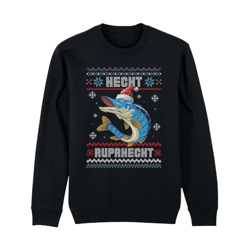 Lustige Weihnachtspullover Herren - Hecht Ruprecht - Ugly Sweater Christmas
