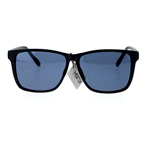 Kush Marijuana Mens Thin Matte Plastic Oversize Rectangular Sunglasses Blue3