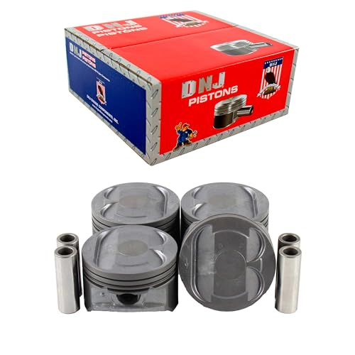 DNJ P418 Piston Set Standard for 1998-2004 Ford, Mazda, Mercury Contour, Cougar, Escape 2.0L L4 16V DOHC 1989cc