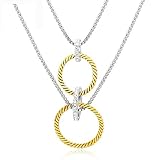 UNY Luxury Cable Wire Design Linked Chain Necklace Women Fashion Jewelry Drop Heart Shape Unique Pre