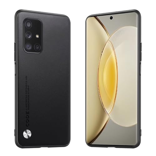 Custodia Adatta per Samsung Galaxy A71 4G 6.7 Cover metallica serie CODE - nero pelle