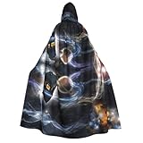 Uusnwaa Capa unisex con capucha para adultos, diseño de cielo estrellado, para Halloween, Navidad, disfraz de fiesta