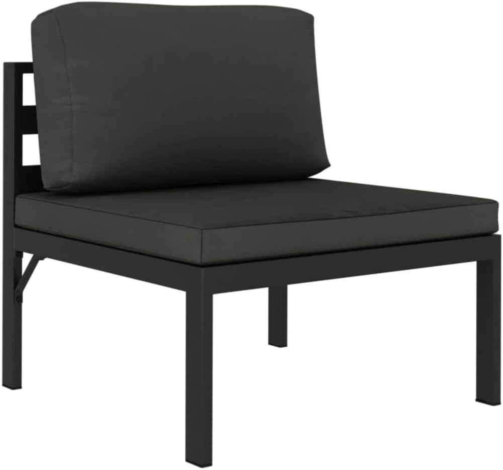 Garden Sofa Set Anthracite Modular Aluminum Cool Design for Patio Hanging Out