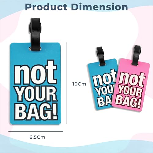 Image of Kraptick Travel Luggage Tags - Durable and Stylish Luggage Identification Tags for Suitcases Compact Name Tag for Luggage & Travel ID Label Tags for Suitcase & School Bags-(DMFP871)(Pack of 2)