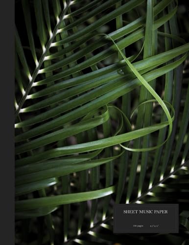 Sheet Music Notebook: Tropical Palms Edition