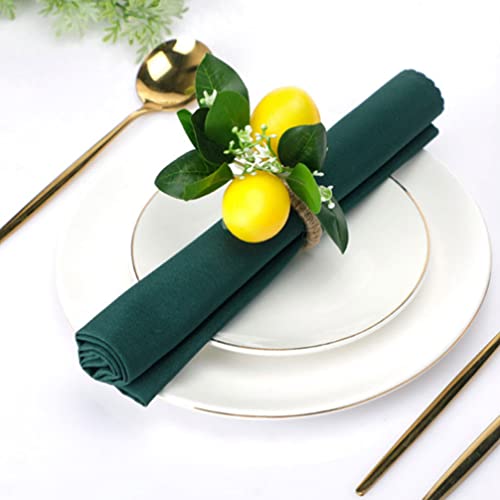 Didiseaon 2Pcs Lemon Napkin Ring Fruit Napkin Holder Tropical Serviette Rings For Fruit Theme Birthday Wedding Party Decorations Style 1 #TOP4
