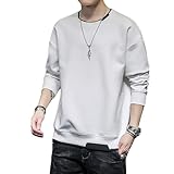 [foveitaa] Tシャツ メンズ パーカー 長袖 ゆったり シルエット プルオーバー トレーナー トップス カジュアル おしゃれ 大きい サイズ 春秋服 white XL