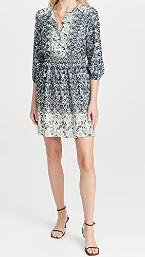 Shoshanna Women's Mirza Dress, Grey Blue/Sepia/Ivory, 4 #TOP4