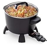 Presto 8-Quart Big Kettle, Steamer and Deep Fryer Multi-Cooker, Black