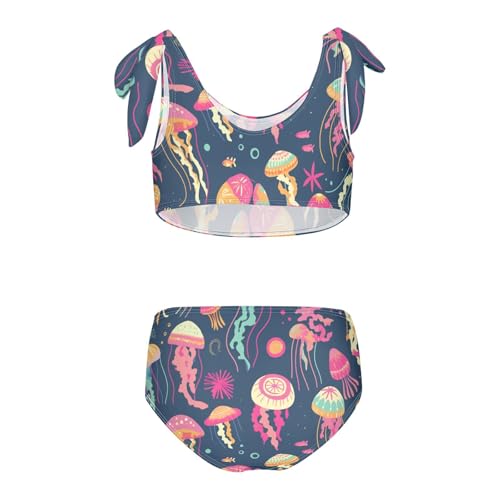 KLL Colorful Jellyfish Girls' 2 Piece Bikini Sets Scoop Neck Swimming Swimwear Swimwear2