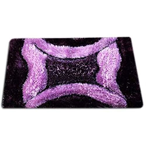 Image of Anti Skid Doormats for Home and Office Entrance Living Room and Bathroom Mats | Entrance Door Mats for Home and Office Entryway. (Black Purple, 16x24)