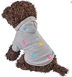 Der Außenstoff dieser Haustierjacke besteht aus reiner Baumwolle, und der Innenstoff ist sehr weich mit einer dünnen Samtschicht.