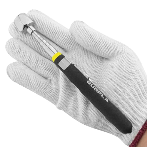 Gunpla Herramienta de Recogida Magnética Extensible (185mm hasta 770mm), Acero Inoxidable Imans Telescópico Herramientas Taller Mecanico Profesional Para Recoger Piezas Metálicas