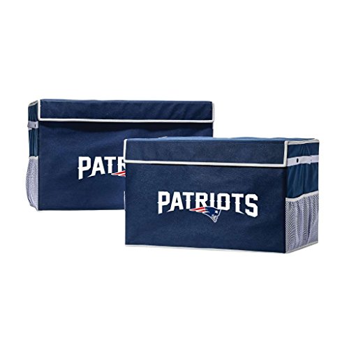 NFL New England Patriots NFL Team Licensed Collapsible Storage Footlocker Bin Smallnfl Team Licensed Collapsible Storage Footlocker Bin Blue, Small - image 2