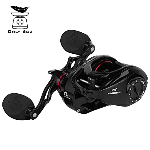 Image of KastKing Spartacus II Baitcasting Fishing Reel, 6oz Ultralight Baitcaster Reel, Super Smooth with 17.6 LB Carbon Fiber Drag, 7.2:1 Gear Ratio, 39mm Palm Perfect Lower Profile Design