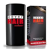 DETAILS: COVER HAIR Schütthaar, braun, für natürliche Haarverdichtung, Ansatzkaschierung sowie dichteres & volleres Haar für Männer & Frauen, produziert in Österreich, 30g Dose