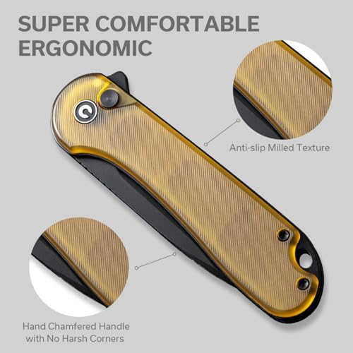 Image of CIVIVI Elementum II Pocket Knife, Utility Knife with 2.96 inch Nitro-V Blade Ultem Handle for Camping Fishing Hunting C18062P-8