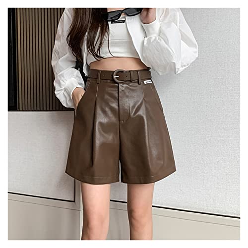 Short large simili cuir femme CLSDRZC coupe ample confortable pour hanches larges