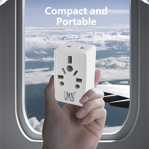 Image of MX 5A to 15A Converter Plug | 3-Pin Universal Adapter | Heavy-Duty Power Converter Socket | Universal Socket Plug (2-pin / 3-pin Plugs (US, EU, AU, Asia), Pack of 2)