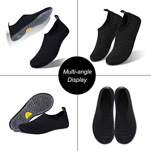 Image of WateLves Water Shoes for Womens Mens Barefoot Quick-Dry Aqua Socks for Beach Swim Surf Yoga Exercise New Translucent Color Soles