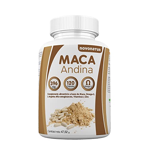 Maca andina negra enriquecida con Omega 3, L-Arginina Alfa-cetoglutarato, Vitaminas y Zinc. Aumenta la capacidad del cuerpo para defenderse contra el debilitamiento físico. Única Maca con Omega 3