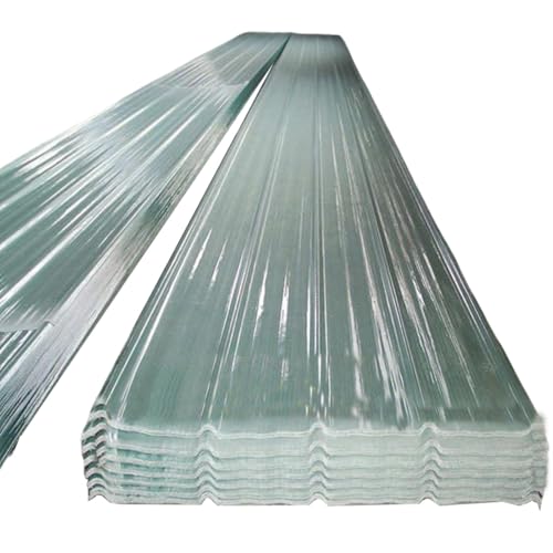 2.0 mm Pannelli Tetto Trasparente, Lamiere per Copertura, Lamiere Ondulate Antipioggia, Lastra di Copertura, Pannelli da Tetto, Resistente alle Intemperie(35x28in=0.9x0.70m-2.0mm)