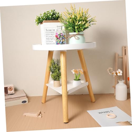Bout de canapé blanc scandinave stable pour ranger vos objets de salon