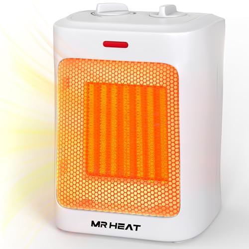 2000W Mini Fan Heater, Ceramic Heater with 3 Heat Settings & Fan Only Mode, Portable Space Heater with Overheat and Tip-Over Protection for Home, Office and Bedroom, White