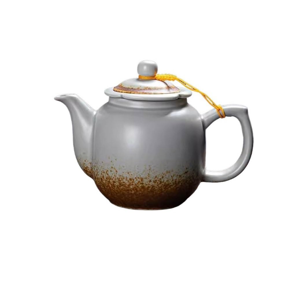 BTYQKZVPM Japanese ceramic tea pot, Ceramic Teapot Retro Filter Single Pot Household Kung Fu Tea Set(B)
