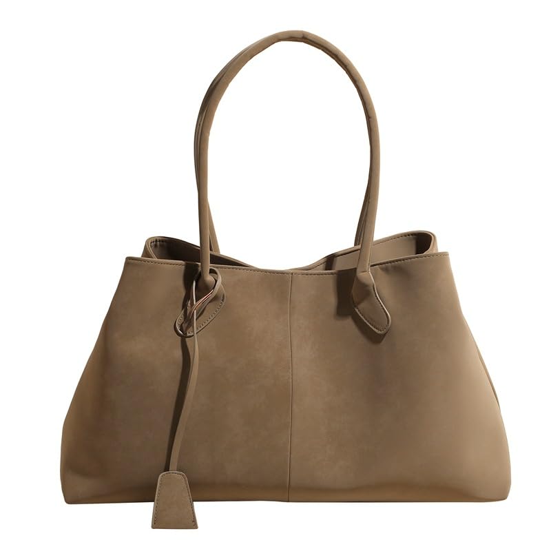 Sac rétro en daim véritable à grande capacité doté d'une bandoulière souple et élégante