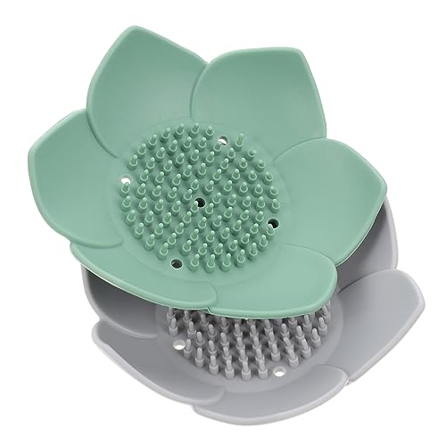 TOPBATHY 2 Piezas Jabonera De Silicona Dispensador Jaboneras para Jabón En Barra Plato Contenedor De Jabón De Viaje Barra De Jabón Ahorrador Jabonera De Ducha Escurridor Gel De Sílice