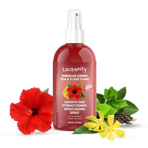 Locsanity Hibiscus Green Tea Hair Growth Spray for Dreadlocks and Loose Hairstyles Hair Care...