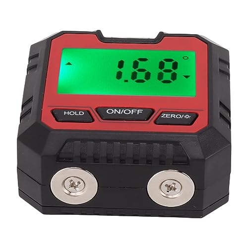 Medidor de ángulo digital con base magnética rojo miniatura 2