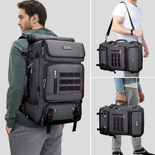 Image of WITZMAN Carry on Travel Backpack for Men Airline Approved Convertible Nylon Luggage Backpack