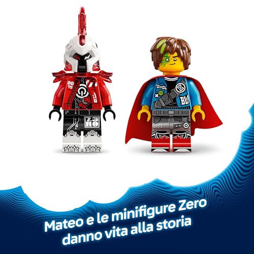 DREAMZzz 2 in 1 Il Camaleonte di Fuoco di Mateo - Animale Trasformabile in Aereo Giocattolo e Mech o in Guardiano - Costruzioni per Bambini da 7 Anni con 2 Minifigure - Idea Regalo - 71492 - Lego - Immagine 4