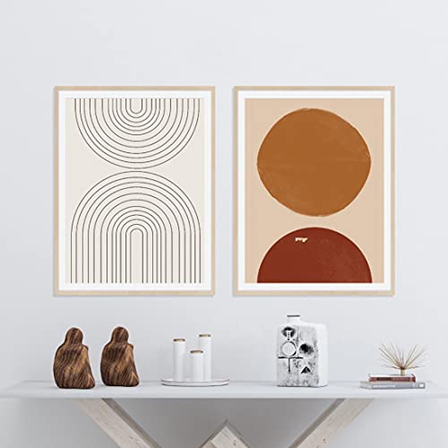 Toile peinture moderne orange brûlé art abstrait de haute qualité