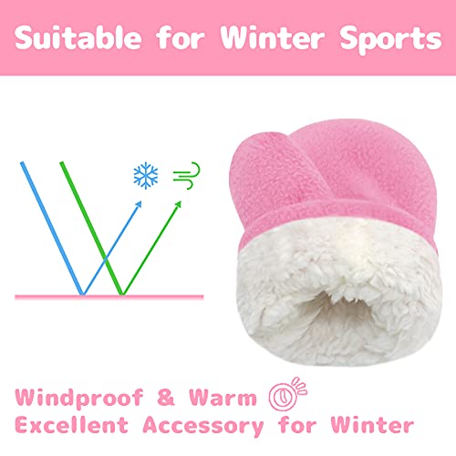 Toddler Mittens Baby Winter Mittens Sherpa Baby Boys Warm Fleece Gloves Kids Mitten for Baby Girls 2 Pairs3