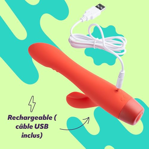 Vibromasseur Rabbit Shake AMORELIE en silicone médical l'excellence du plaisir