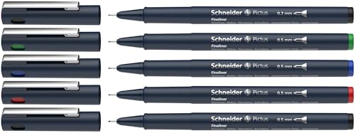 Schneider Pictus - Rotulador fino (grosor: 0,2 y 0,5 mm, múltiples colores)