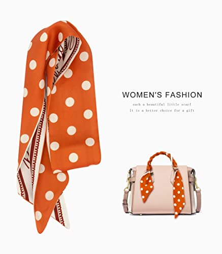 Women's Designer Neckerchief Handbag Handle Ribbon Fashion Scarf Cute Hair Tie2