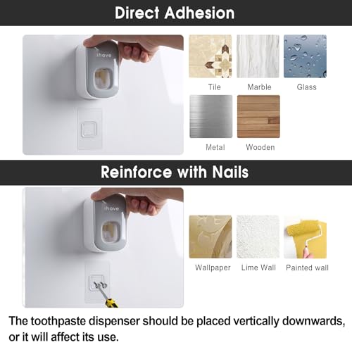 Ihave E105 Toothpaste Dispenser Wall Mount thumb #2