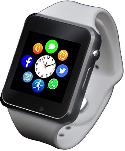 Funntech Smart Watch for Kids with Pedometer Bluetooth Unlocked 2G GSM Phone Call 1.54 Inch Touchscreen Camera, White