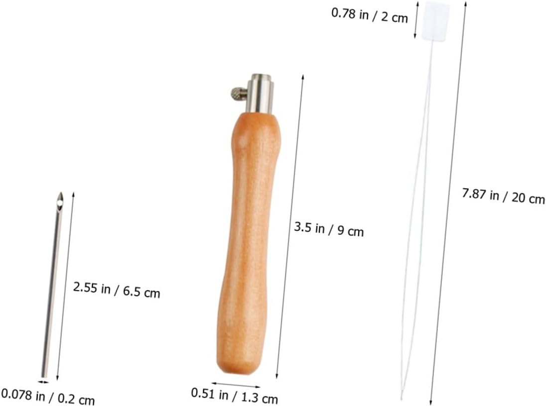 SMASOLO Punch Needle Embroidery Tool Set with Wooden Handle Needles for Beginners for DIY Sewing