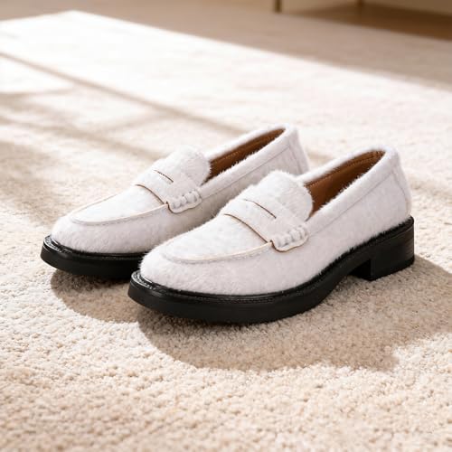 Image of Loafers for Women, Classic Penny Slip On Flat Dress Shoes