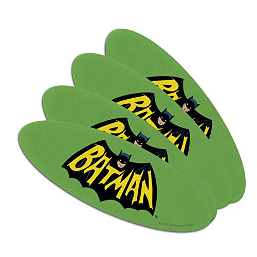Batman Classic TV Series Logo Double-Sided Oval Nail File Emery Board Set 4 Pack
