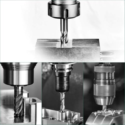 Linkstyle 10 Stück HSS Schaftfräser, 4 Flöte Hartmetall CNC Nutenfräser Metall Fräser Bohrer Set, 1.5-6mm Gerader Schaft Bohraufsätze Werkzeug Set für Holz Aluminium Stahl Titan Holz